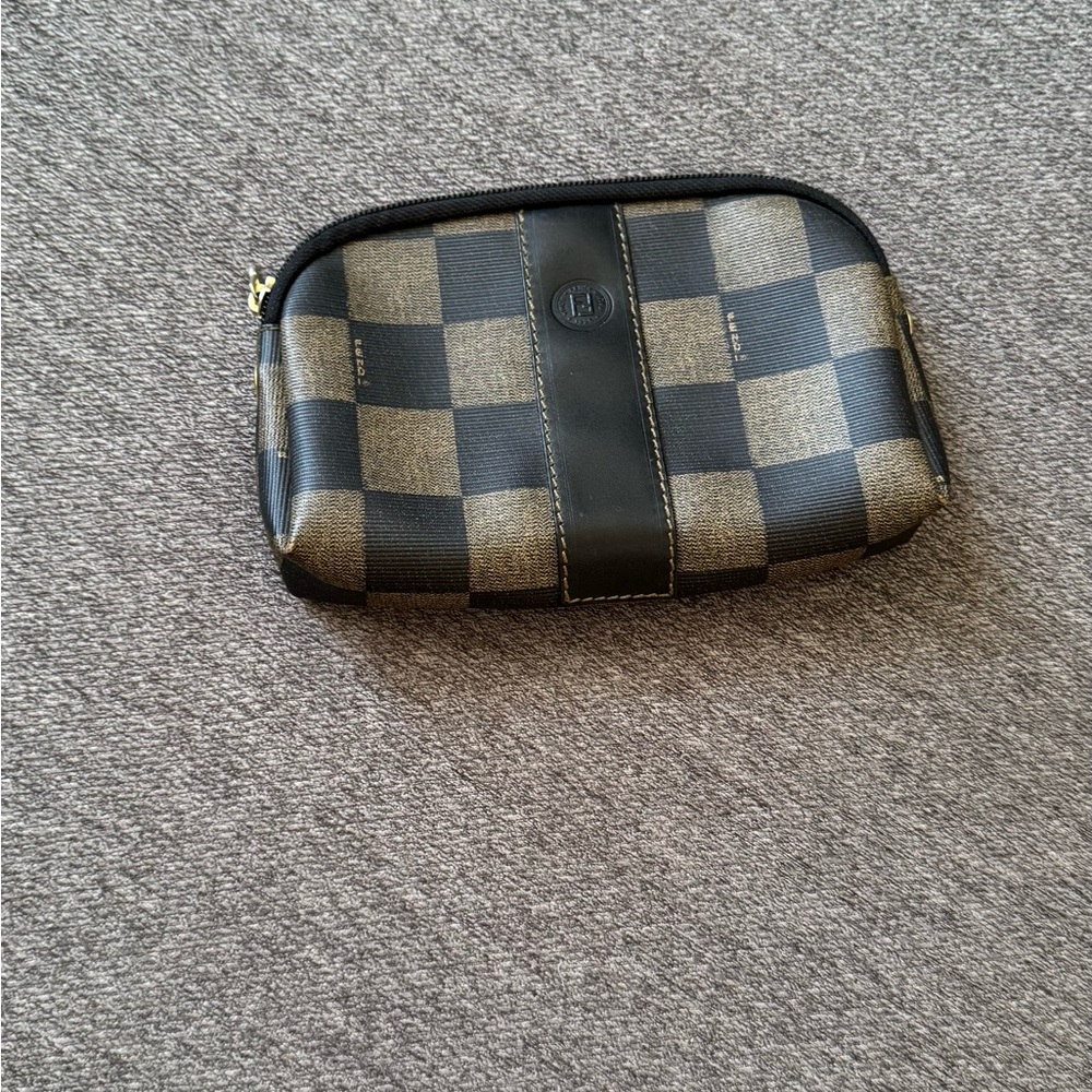 Fendi Black Leather Pouch